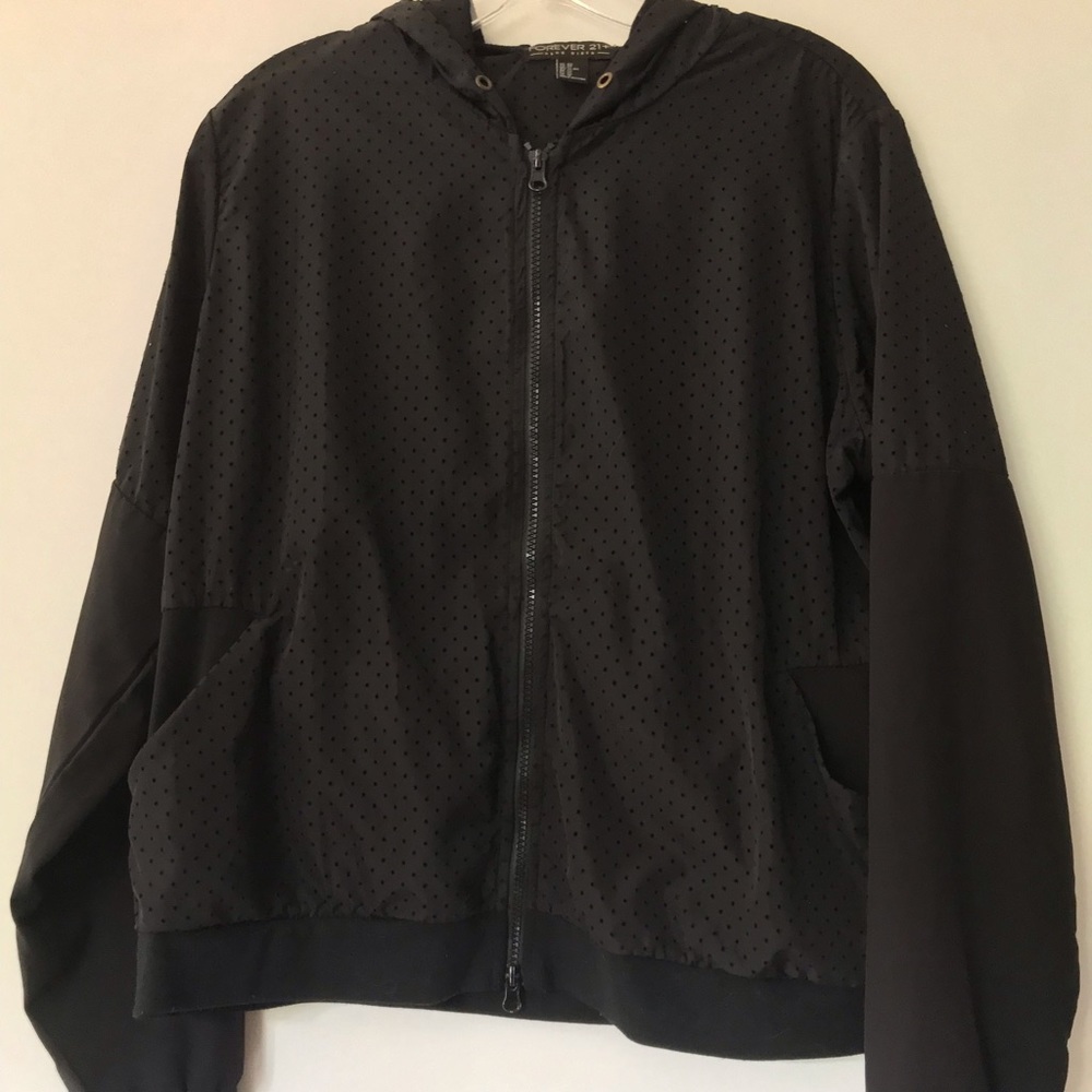 Black exercise mesh jacket